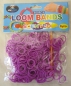 Preview: Loom Bänder lila, 300 Stück, Loom Bands, mit Knüpfhaken und Verschlüsse
