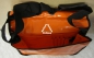 Preview: Messenger Bag aus LKW-Plane, orange "5 Sterne für Pflegedienste", Tasche