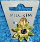 Preview: Ring Blüte PIL476414. goldfarben/grün von Pilgrim