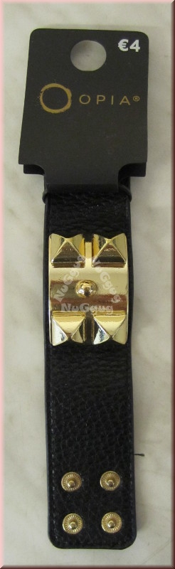 Armband Opia mit goldfarbenen Metall-Aplikationen