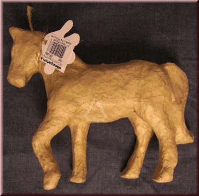Pappmache Figur Pferd AP108o, von decopatch, 110 mm