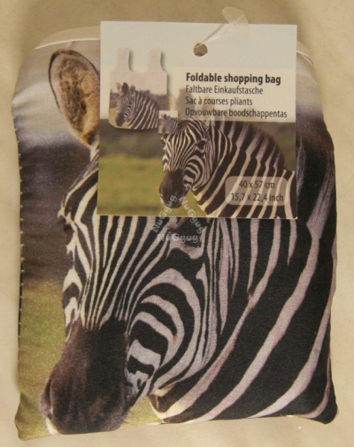 Einkaufstasche "Out of Africa Zebra", 40 x 57 cm, Falttasche von eschert design