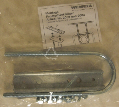Fensterbankträger 275088 für Stahl-, Guss- und Röhrenradiatoren, von Wemefa