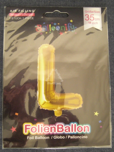 Folienballon Balloonify "L", 35 cm, gold