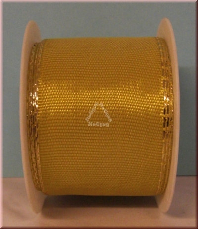 Geschenkband "goldgelb", 40mm x 2 m, Ribbon, Dekoband, Schleifenband