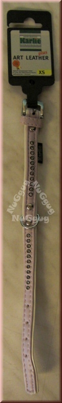 Hundehalsband XS, Art Leather Plus, 14 mm, 27 cm, hellrosa