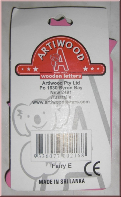 Artiwood Holzbuchstabe E, Fairy