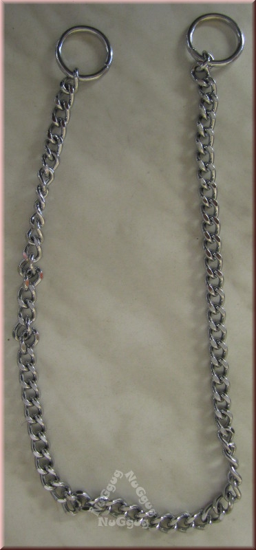 Hunde Halsband, Stahl verchromt, Kettenhalsband, 55 cm