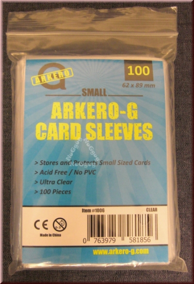 Sammelkarten Hüllen, Arkero-G Card Sleeves, 100 Stück