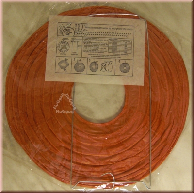 Lampenschirm, 24 cm Durchmesser, rot, rund, Laterne