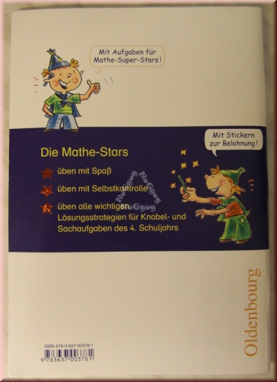 Mathe Stars 4 Knobel- und Sachaufgaben Übungsheft, mit Stickern, 64 Seiten, von Oldenbourg