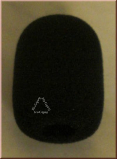 Windschutz Schaumstoffhülle für Mikrofon/Headset, schwarz, 10 Stück