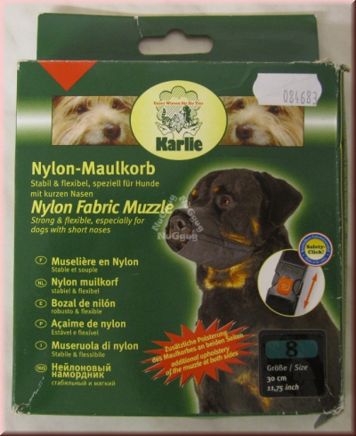 Nylon-Maulkorb für Hunde von Karlie, Größe 8