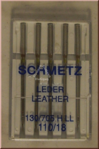 Nähmaschinennadeln 110/18, Leder, 130/705 H LL, von Schmetz, 5 Stück