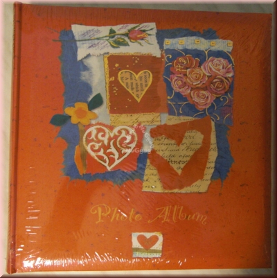 Fotoalbum KPH Serie Hearts, 30 x 31 cm, orange
