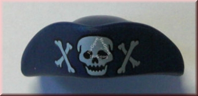 Playmobil Dreispitz Hut, 4 Stück, blau mit Aufdruck für Piraten