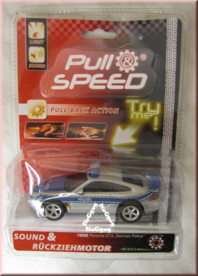 Rückzugauto Polizei Porsche GT3, Pull Speed
