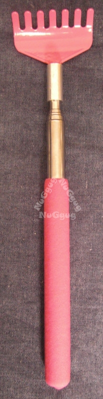 Rückenkratzer Metall, pink, ausziehbar bis 68 cm, Kratzhand