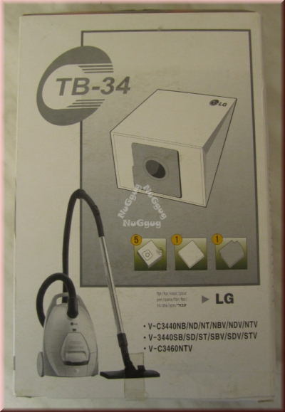 Staubsaugerbeutel LG TB-34, 5 Stück