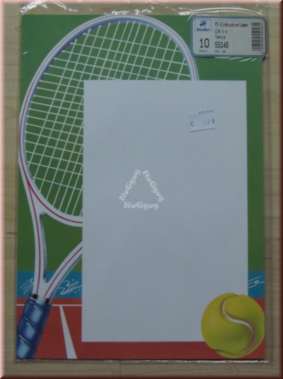 Motivpapier "Tennis", A4, 10 Blatt, Druckerpapier, Designpapier