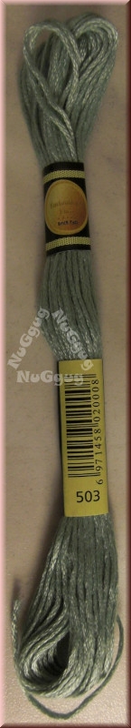 Stickgarn/Sticktwist Fligatto, 8 Meter, Farbe 503 blaugrün mittel