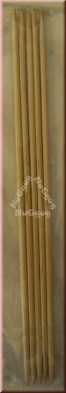 Stricknadeln 2,5mm, Bambus, Nadelspiel, 5 Stück