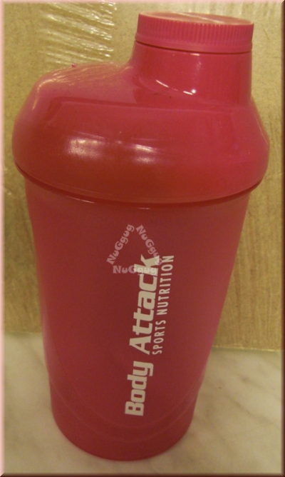 Body Attack Protein Shaker Bottle, 700ml, pink, Trinkflasche