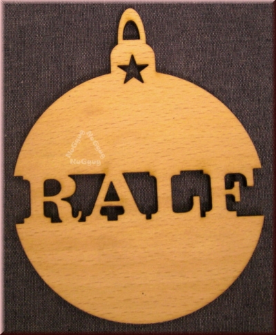 Weihnachtsanhänger Kugel, "Ralf", Holz