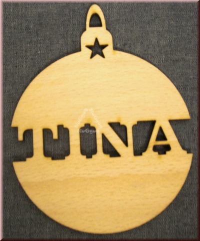 Weihnachtsanhänger Kugel, "Tina", Holz