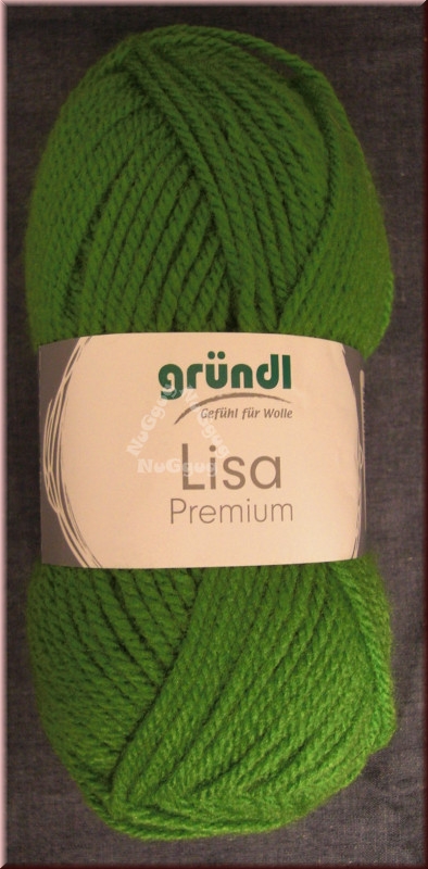 Wolle Lisa Premium, grün, 50 Gramm, von gründl, Wollknäuel