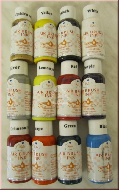 Yifei Airbrush Farben-Set für Bodypainting, 12 Stück je 30ml