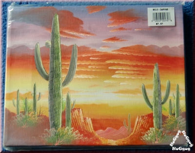 Deko-Bild Canvas. Arizona-Kakteen-Sonnenuntergang auf Leinwand