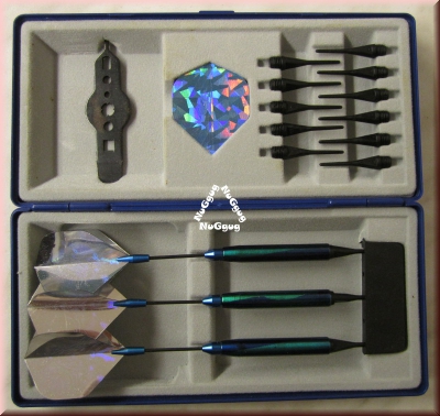 Empire Dart Set Metallic blaugrün, inklusive Dart-Box, Softdart