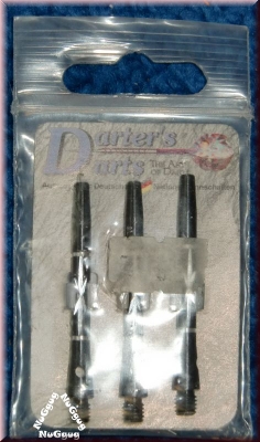 Darter's Darts Schaft Alu schwarz mit Gravur, 3er Pack