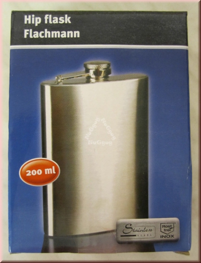 Flachmann Edelstahl, 200ml