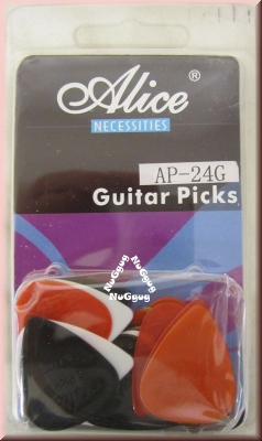 Alice AP-24G Plektren, Guitar Picks. 24 Stück, 0,46/0,71/0,81mm