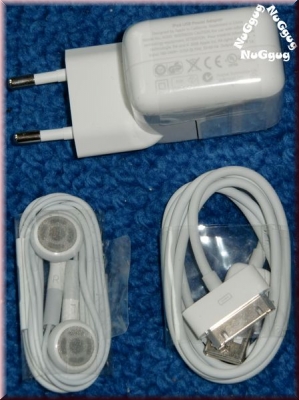 Apple Netzteil. Kabel + Kopfhörer Set