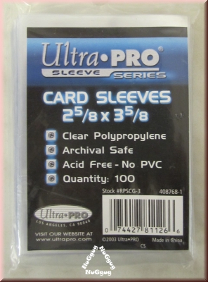Sammelkarten-Hüllen Ultra Pro Sleeves, 100 Stück