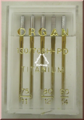 Nähmaschinennadeln 75 - 90, 130/705 H PD Titanium, von Organ