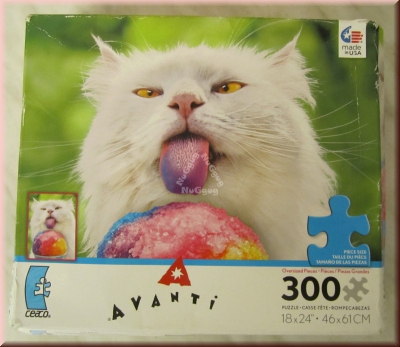 Puzzle Katze mit Eis, 46 x 61 cm, 300 Teile