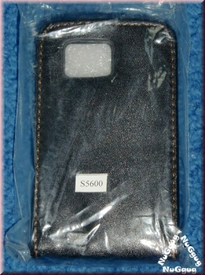 Handytasche Samsung S5600. Leder. schwarz