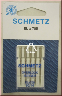 Nähmaschinennadeln 90/14, Overlock Serger, ELx705 von Schmetz, 5 Stück