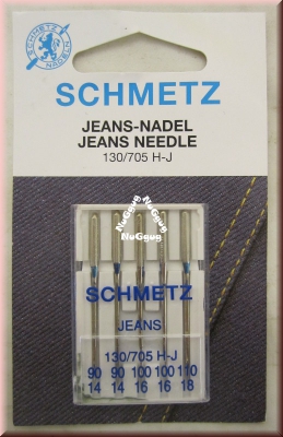 Nähmaschinennadeln 90/14 -110/18, Jeans/Denim 130/705 H-J von Schmetz