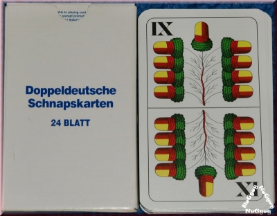 Doppeldeutsche Schnapskarten. 24 Blatt