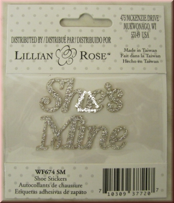 Lillian Rose Shoe Stickers "She's Mine", Artikel WF674 SM