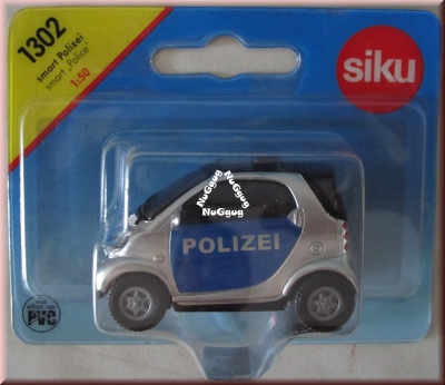 Siku 1302. Smart Polizei. silber/blau. 1:50