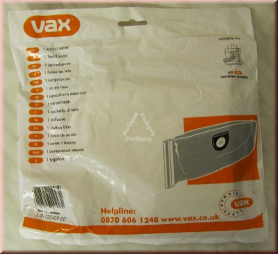 Staubsaugerbeutel VAX Canister, Textilbeutel wiederverwendbar