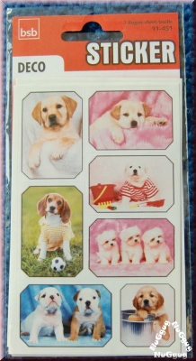 bsb 11-451 Sticker "süße Hunde". 3 Bogen