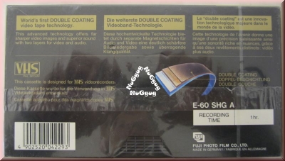 Fuji VHS Videokassette Super HG E-60 Leerkassette