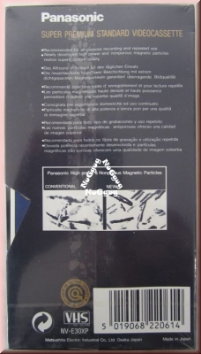 Panasonic VHS Videokassette SP E-30, Leerkassette